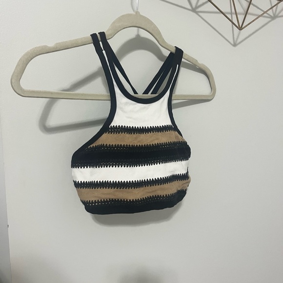 PilyQ Sahara Stitched Gypsy High Neck Halter Bikini Top - size S - Picture 2 of 5